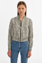 Outerwear - Lamarque - Kordella Reversible Leather in Charcoal/Snake - Archery Close