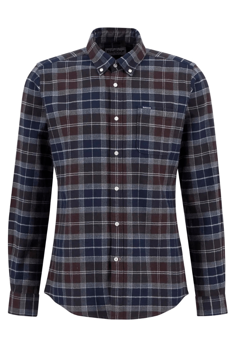 Shirts & Tops - Barbour - Kyeloch Tailored Long - Sleeved Shirt - Archery Close