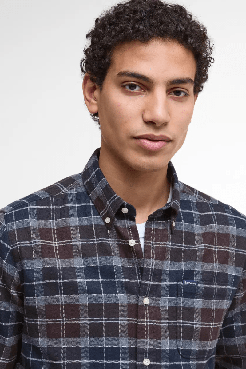 Shirts & Tops - Barbour - Kyeloch Tailored Long - Sleeved Shirt - Archery Close