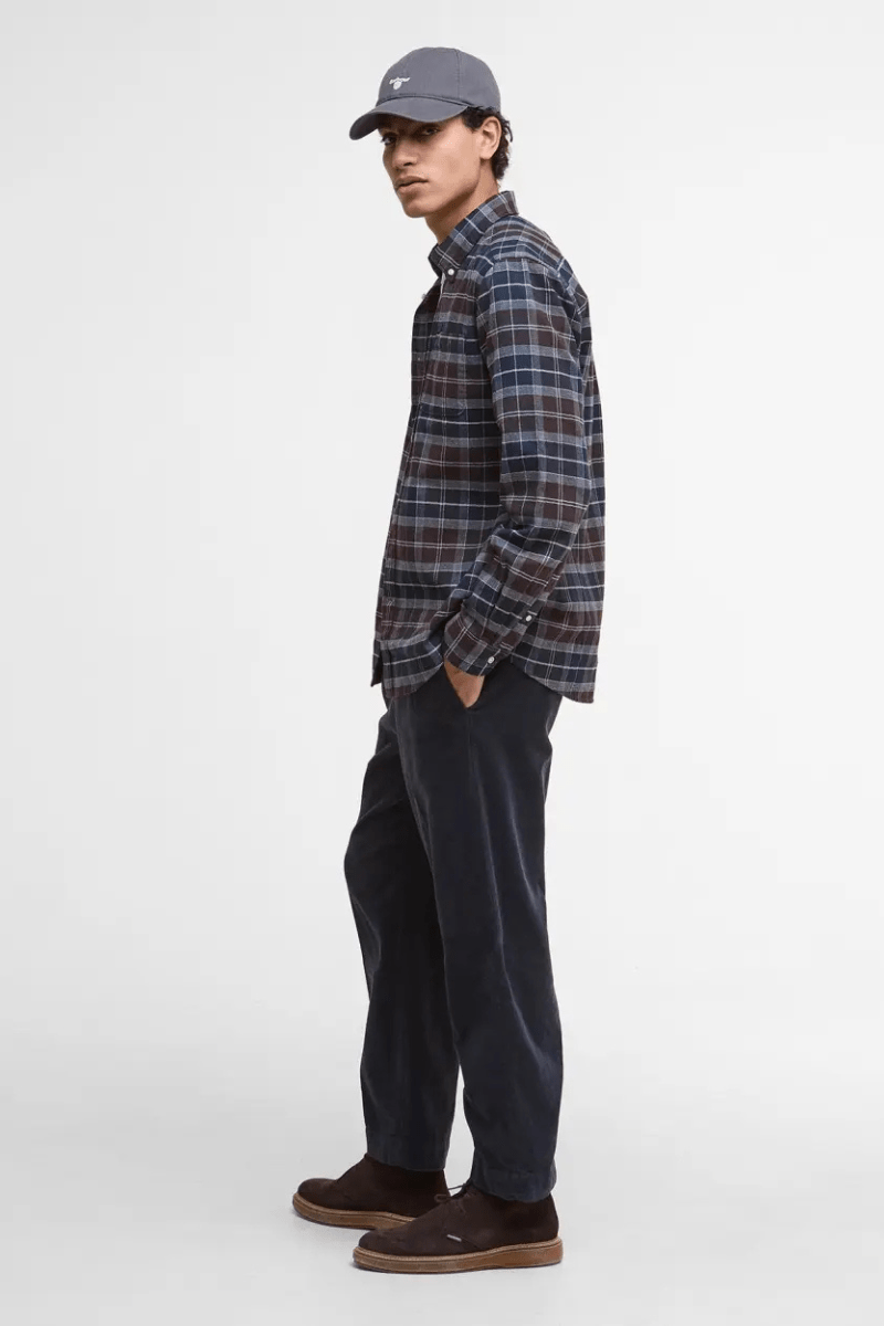 Shirts & Tops - Barbour - Kyeloch Tailored Long - Sleeved Shirt - Archery Close