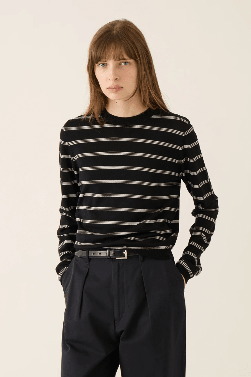 Sweater - DemyLee - Laina Stripe Sweater - Archery Close