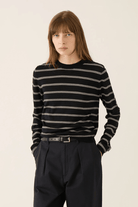 Sweater - DemyLee - Laina Stripe Sweater - Archery Close