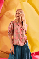 Shirts & Tops - Hunter Bell - Landon Top in Day Glow Check - Archery Close