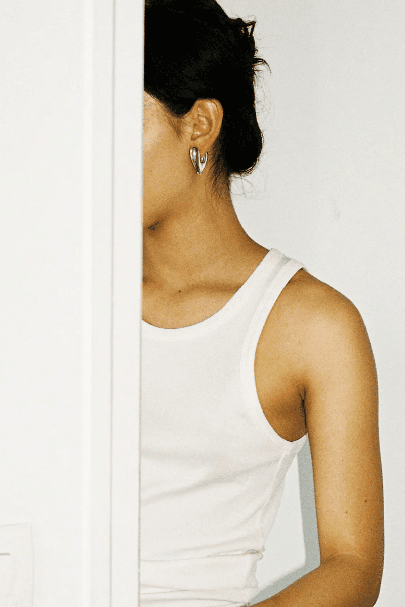 Jewelry - Annika Inez - Large Heart Hoops - Archery Close