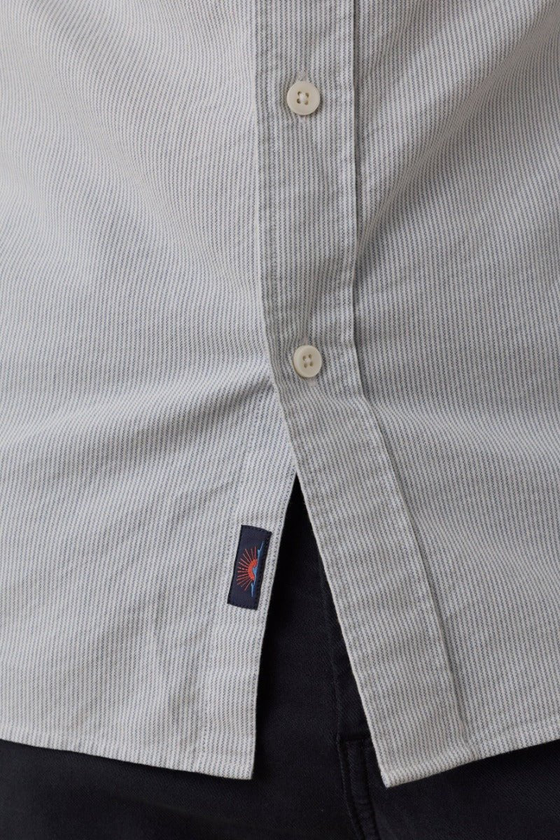 Faherty Brand Laundered Oxford Shirt - Classic Blue Stripe