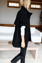 Outerwear - Emerson Fry - Layering Jacket in Black Wool Cashmere - Archery Close