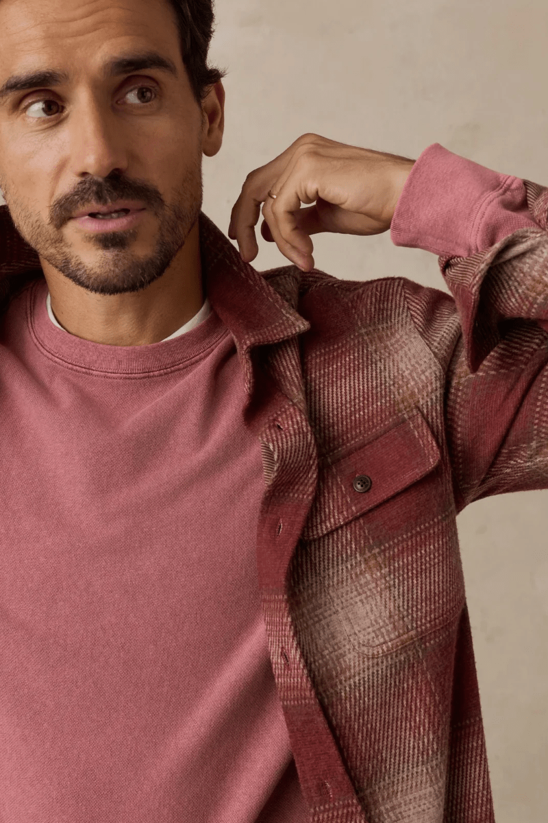 Shirts & Tops - Faherty Brand - Legend Sweater Shirt in Cedar Ombre Plaid - Archery Close