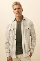 Shirts & Tops - Faherty Brand - Legend Sweater Shirt in Cloud Ridge Plaid - Archery Close