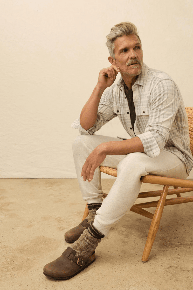 Shirts & Tops - Faherty Brand - Legend Sweater Shirt in Cloud Ridge Plaid - Archery Close