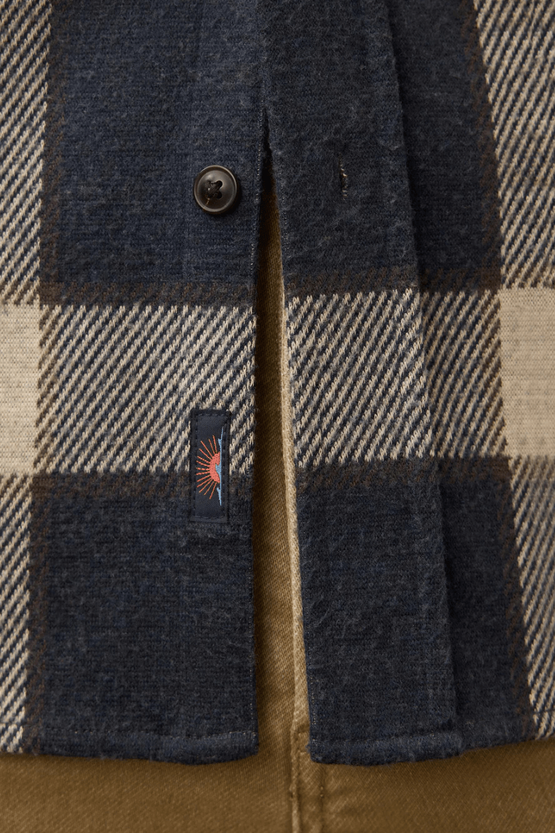 Shirts & Tops - Faherty Brand - Legend Sweater Shirt in Navy Cloud Plain - Archery Close
