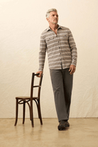 Shirts & Tops - Faherty Brand - Legend Sweater Shirt in Rock Coast Stripe - Archery Close