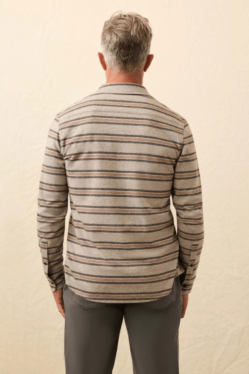 Shirts & Tops - Faherty Brand - Legend Sweater Shirt in Rock Coast Stripe - Archery Close