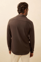 Shirts & Tops - Faherty Brand - Legend Sweater Shirt in Valley Brown Twill - Archery Close
