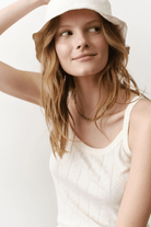 Tank Top - Marine Layer - Lexi Pointelle Cami in Antique White - Archery Close