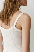 Tank Top - Marine Layer - Lexi Pointelle Cami in Antique White - Archery Close
