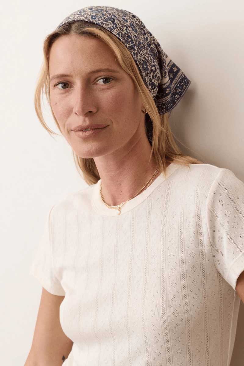 Shirts & Tops - Marine Layer - Lexi Pointelle Tee - Archery Close