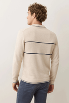 Sweater - Marine Layer - Liam Long Sleeve Sweater Polo - Archery Close