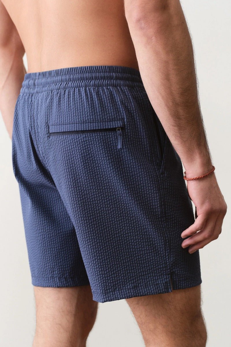 Marine Layer Lined Sport & Swim Short - Navy/Blu Stripe