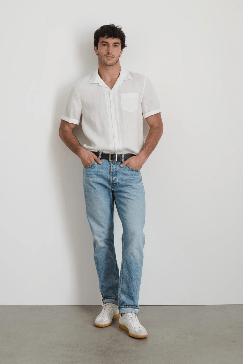Shirts & Tops - Alex Mill - Linen Camp Shirt in White - Archery Close