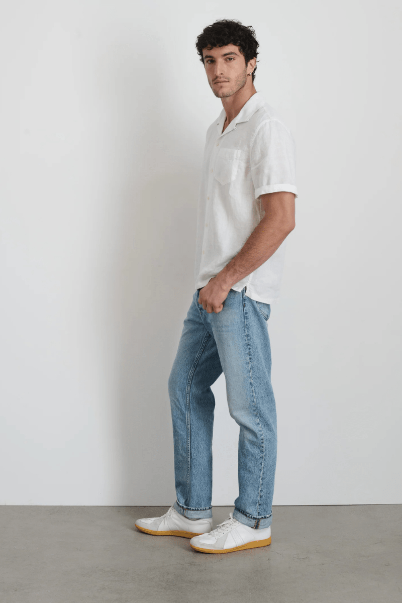 Shirts & Tops - Alex Mill - Linen Camp Shirt in White - Archery Close