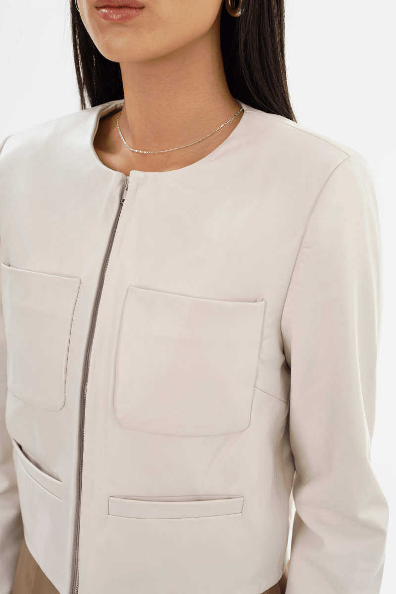Outerwear - Lamarque - Linette Jacket in Whisper White - Archery Close