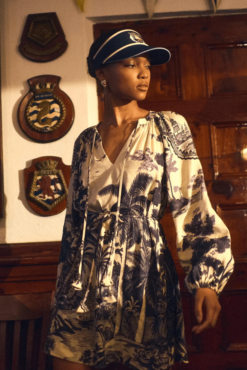 Dresses - Hunter Bell - Lisette Dress in Bermuda Toile - Archery Close