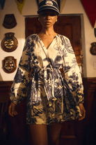 Dresses - Hunter Bell - Lisette Dress in Bermuda Toile - Archery Close