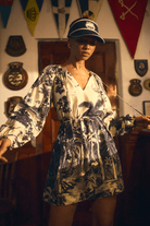 Dresses - Hunter Bell - Lisette Dress in Bermuda Toile - Archery Close