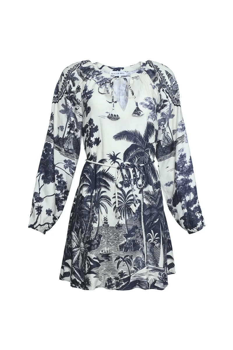 Dresses - Hunter Bell - Lisette Dress in Bermuda Toile - Archery Close