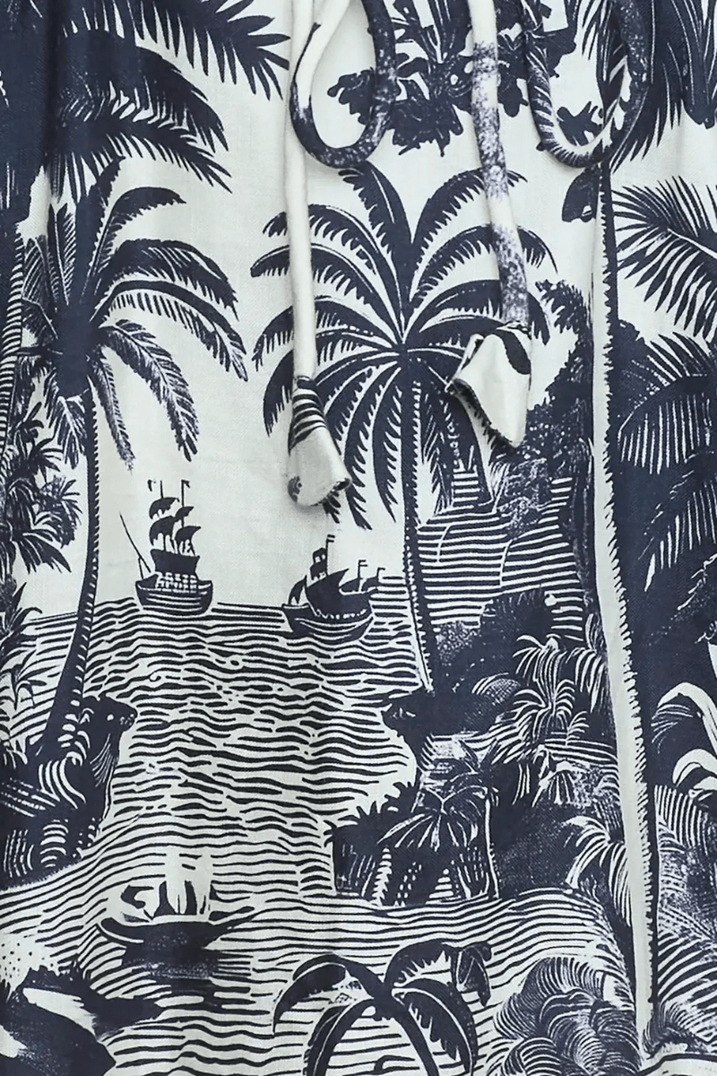 Dresses - Hunter Bell - Lisette Dress in Bermuda Toile - Archery Close