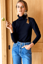 Shirts & Tops - Emerson Fry - Little Turtleneck in Black Organic - Archery Close