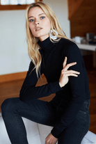 Shirts & Tops - Emerson Fry - Little Turtleneck in Black Organic - Archery Close