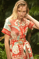 Dresses - Hunter Bell - Liza Dress in Lost at Sea - Archery Close