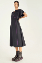 Dresses - Cotelac - Long Graphic Dress - Archery Close