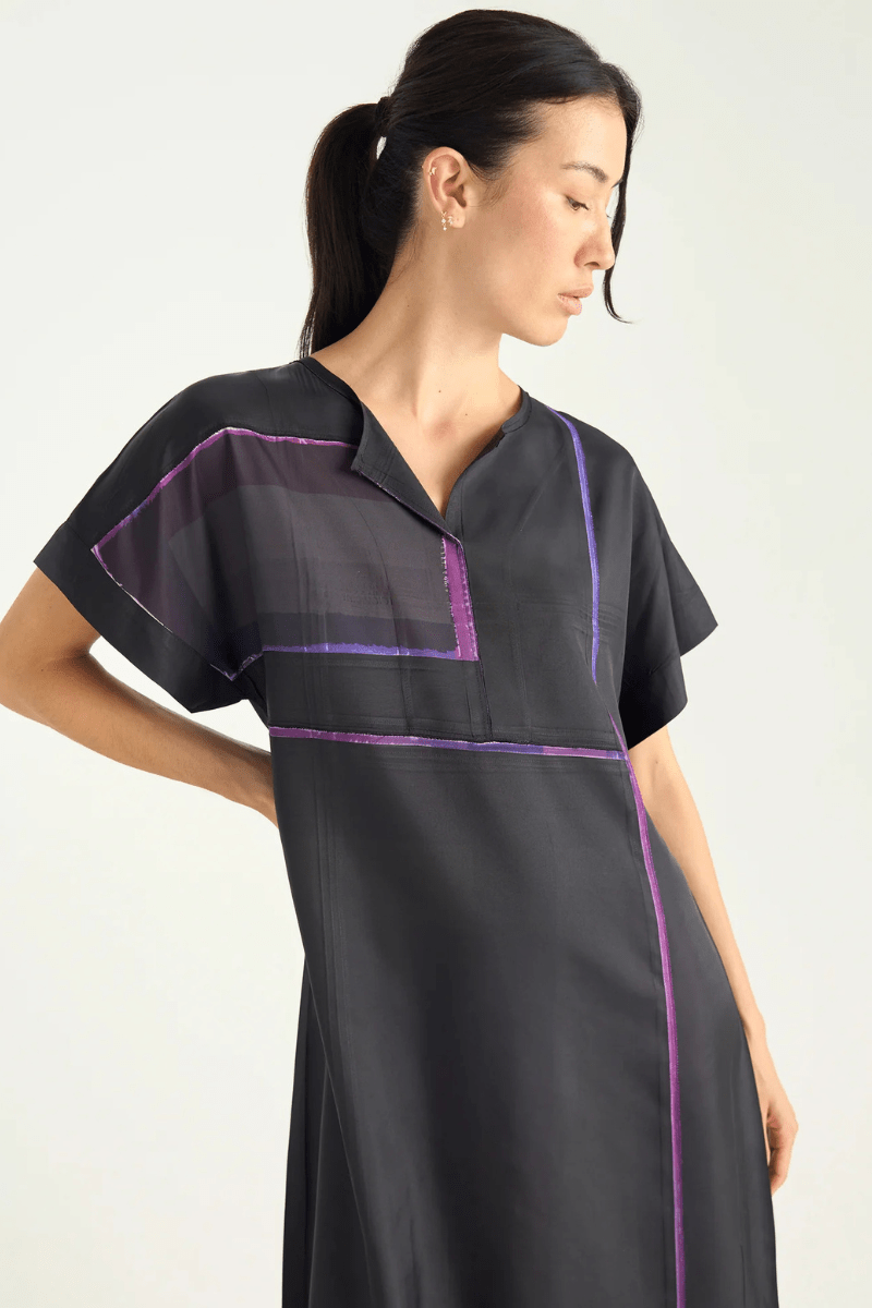 Dresses - Cotelac - Long Graphic Dress - Archery Close