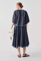 Skirts - Beatrice B - Long Skirt with Embroidered Hem - Archery Close