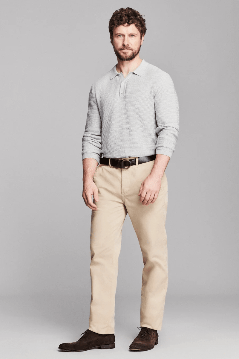 Shirts & Tops - Billy Reid - Long Sleeve Lachlan Links Polo - Archery Close