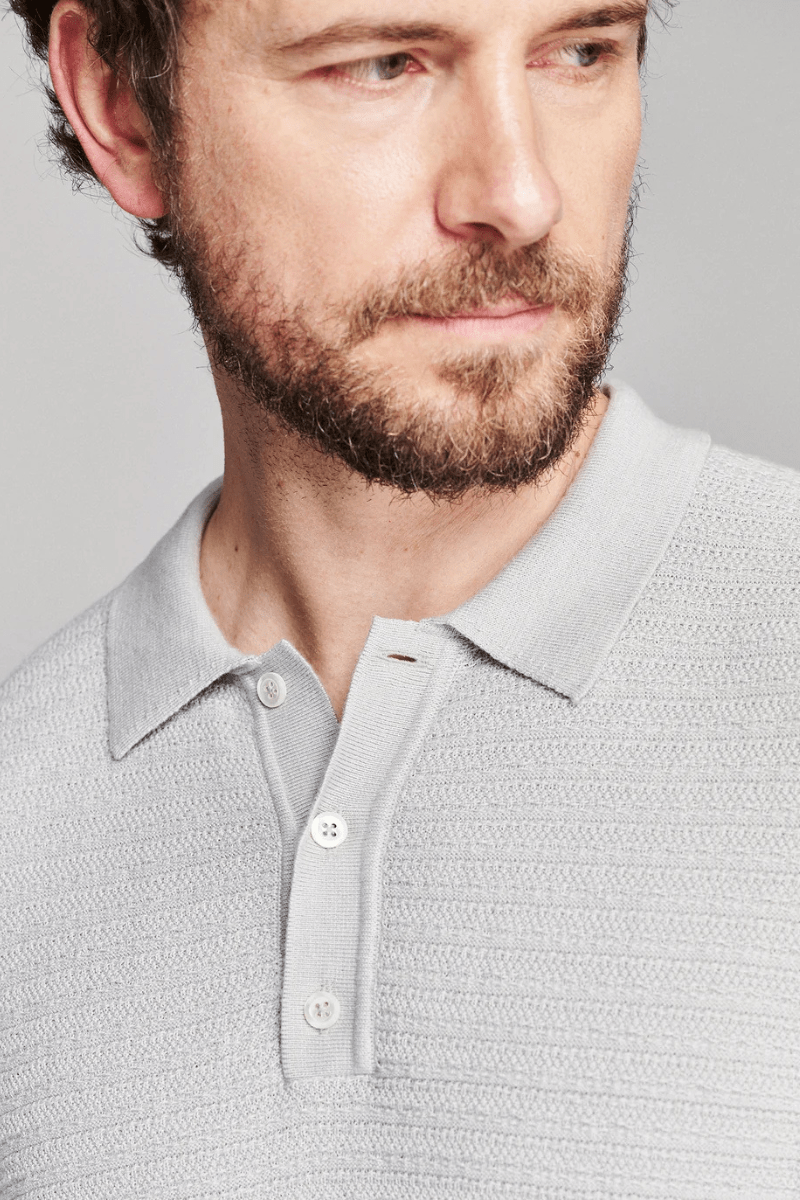 Shirts & Tops - Billy Reid - Long Sleeve Lachlan Links Polo - Archery Close