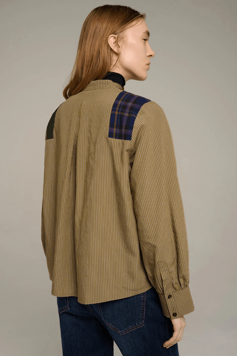 Shirts & Tops - Cotelac - Long-sleeved mandarin collar shirt - Archery Close