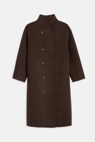 Outerwear - Alex Mill - Long Sophia Coat in Chocolate - Archery Close