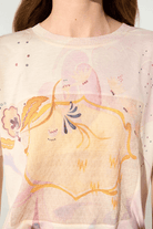 Shirts & Tops - Cotelac - Loose - Fitting Pleated Printed T-Shirt - Archery Close