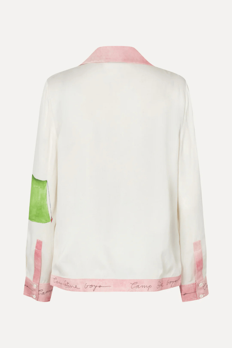 Shirts & Tops - Stine Goya - Loose Long Sleeve Shirt in Camp Print - Archery Close