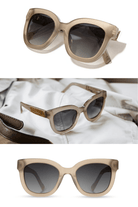 Sunglasses - Shwood Eyewear - Lorane Sunglasses - Ivory/Mushroom - Archery Close