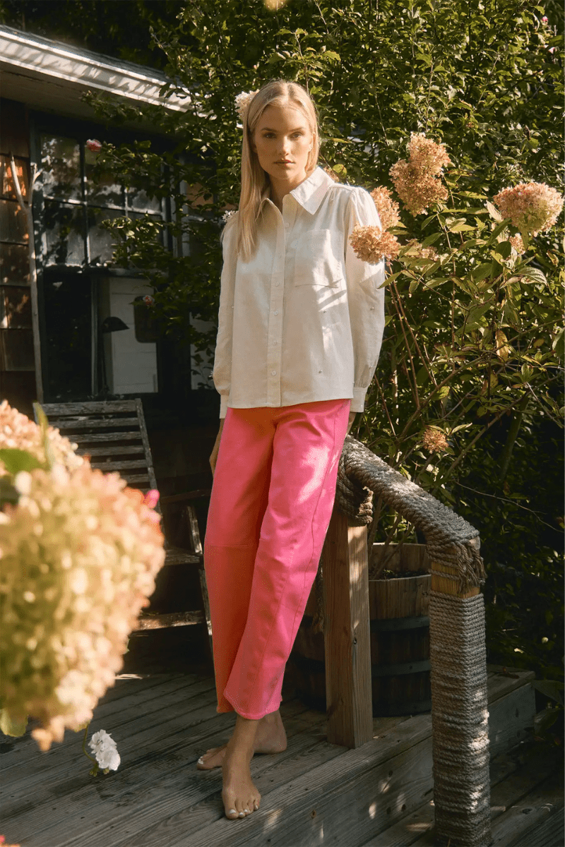 Pants - Hunter Bell - Mabel Pant in Peony - Archery Close