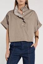 Shirts & Tops - Christy Lynn - Mabel Top in Chocolate Stripe - Archery Close