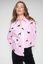 Shirts & Tops - Vilagallo - Mafalda shirt in pink stripes - Archery Close