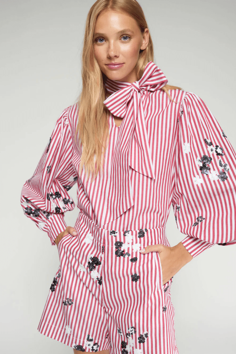 Shirts & Tops - Vilagallo - Marlene Shirt with Bow - Archery Close