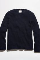 Billy Reid Martin Mini Waffle Crew - Carbon Blue