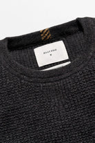 Billy Reid Martin Mini Waffle Crew - Charcoal Heather