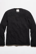 Billy Reid Martin Mini Waffle Crew - Charcoal Heather